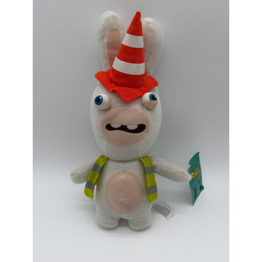 Ubisoft Raving Rabbids Plush Traffic Cone Hat Safety Vest 2012 Play by Play 14"